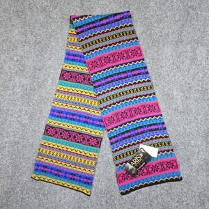 Vintage ARIS Knits‎ Colorful Acrylic Knit Scarf NOS With Tags 58" Long